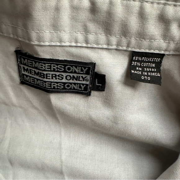 Vintage Members Only Rare Gray Pullover Lightweight Size Large - Picture 6 of 7